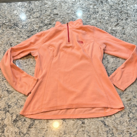 The North Face | Orange Quarter Zip Polartec Classic Fleece Shirt Size S Small - Picture 5 of 14